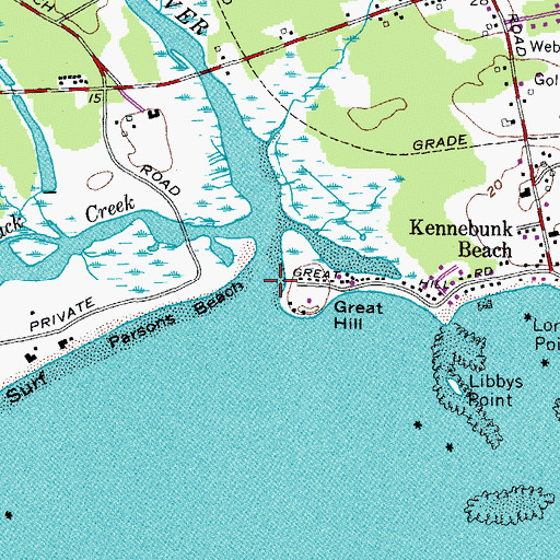 Topographic Map of Mousam River, ME