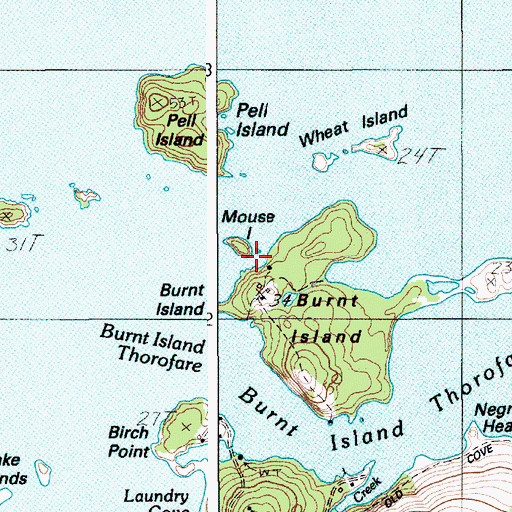 Topographic Map of Mouse Island, ME