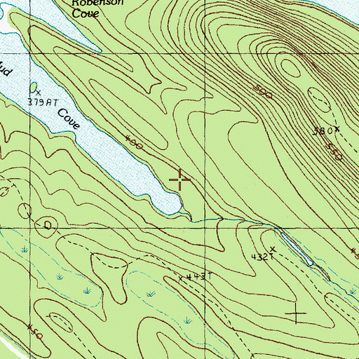 Topographic Map of Mud Brook, ME