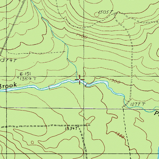 Topographic Map of Mud Brook, ME