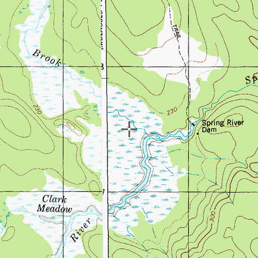 Topographic Map of Mud Brook, ME