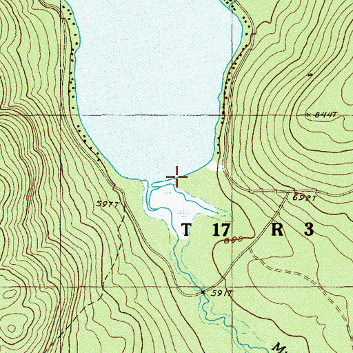 Topographic Map of Mud Brook, ME