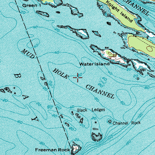 Topographic Map of Mud Hole Channel, ME