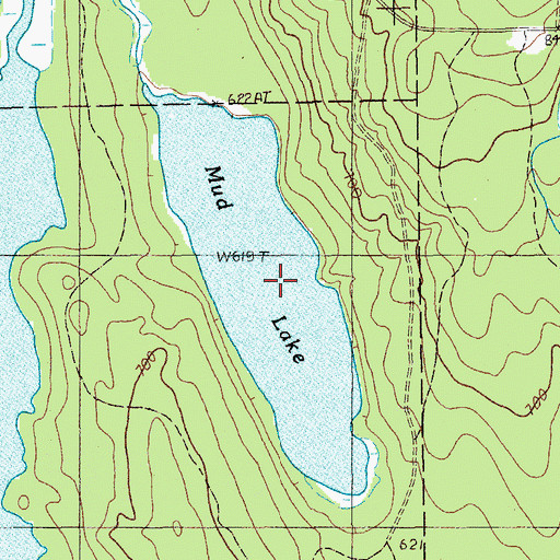 Topographic Map of Mud Lake, ME