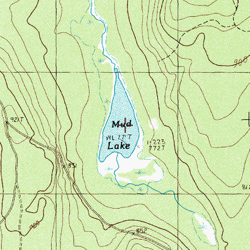 Topographic Map of Mud Lake, ME