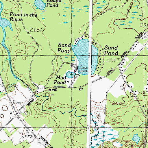 Topographic Map of Mud Pond, ME