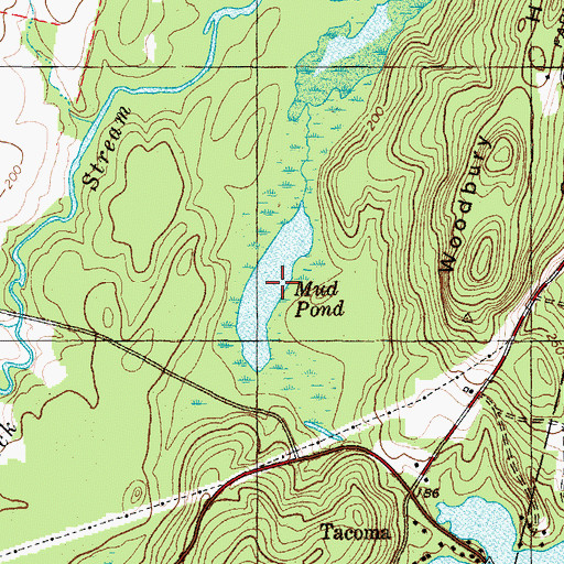 Topographic Map of Mud Pond, ME