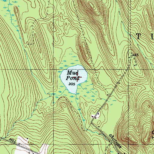 Topographic Map of Mud Pond, ME