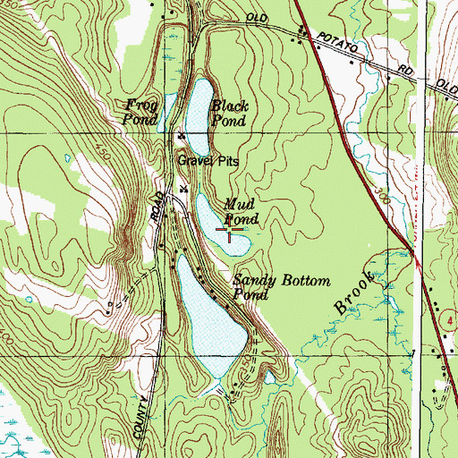 Topographic Map of Mud Pond, ME
