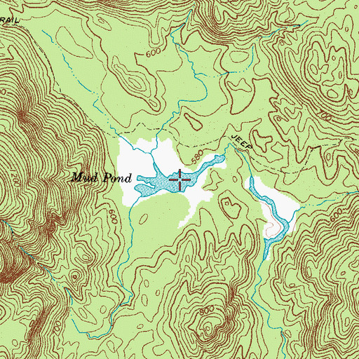 Topographic Map of Mud Pond, ME