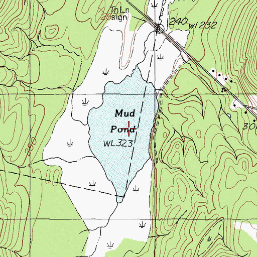 Topographic Map of Mud Pond, ME