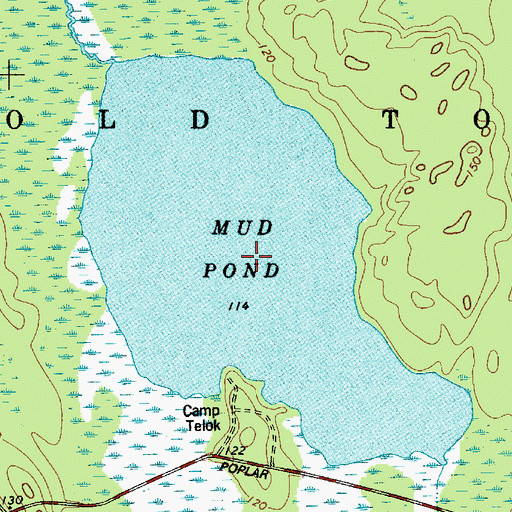 Topographic Map of Perch Pond, ME