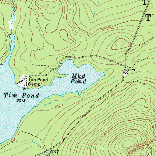 Topographic Map of Mud Pond, ME
