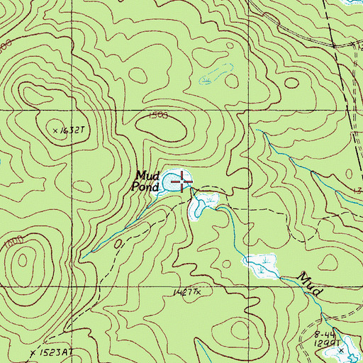 Topographic Map of Mud Pond, ME