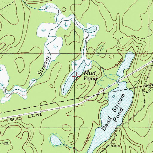 Topographic Map of Mud Pond, ME