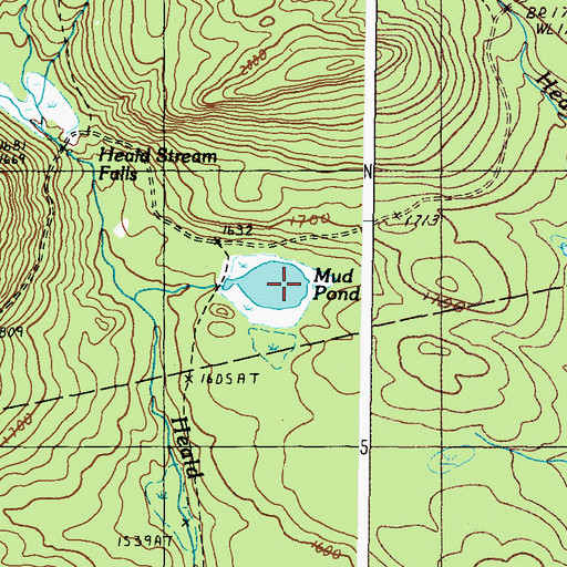 Topographic Map of Mud Pond, ME
