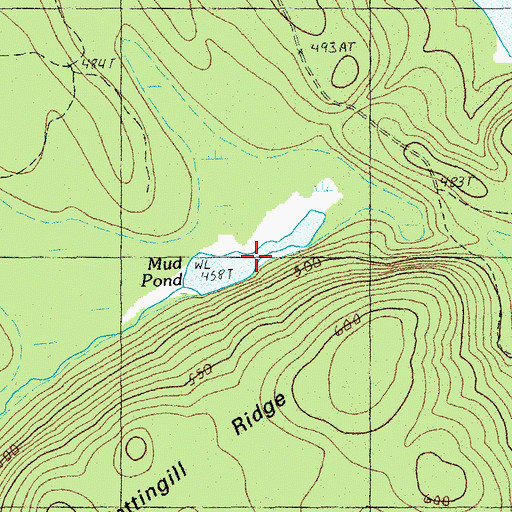 Topographic Map of Mud Pond, ME