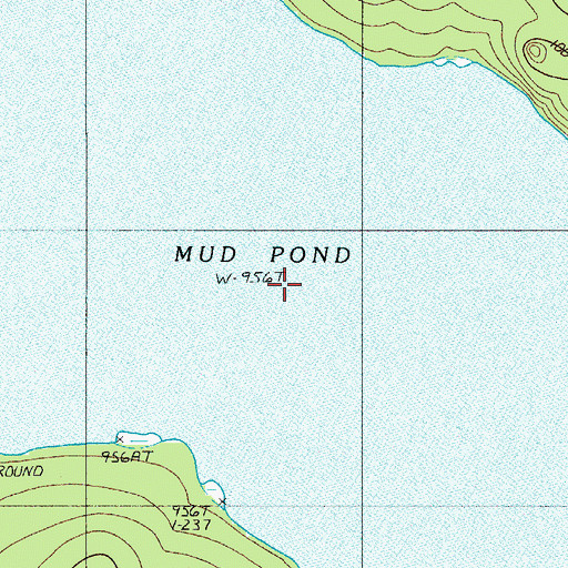 Topographic Map of Mud Pond, ME