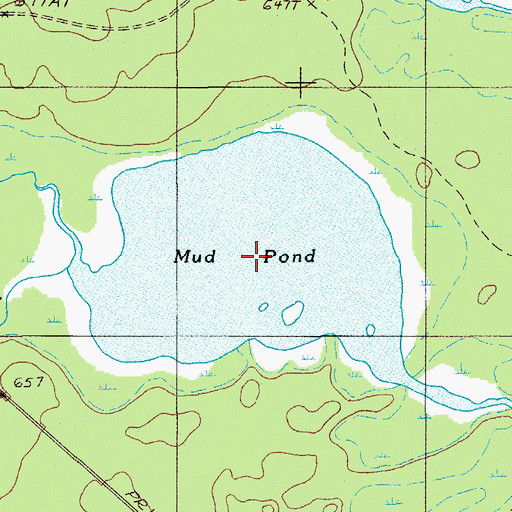 Topographic Map of Mud Pond, ME