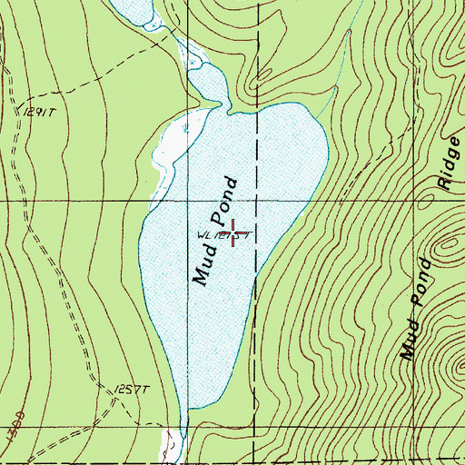 Topographic Map of Mud Pond, ME