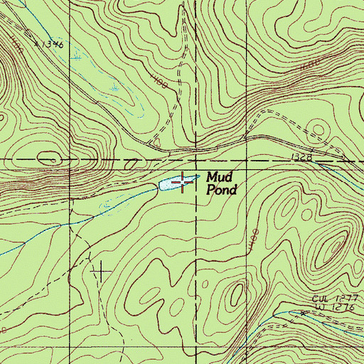 Topographic Map of Mud Pond, ME