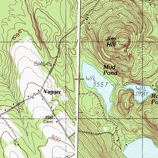 Topographic Map of Mud Pond, ME