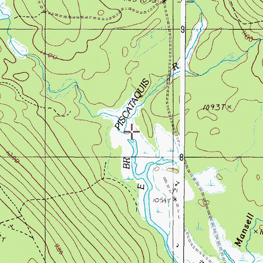 Topographic Map of Mud Pond Brook, ME