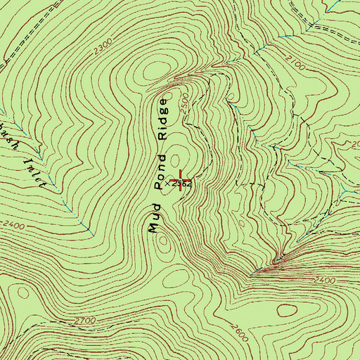 Topographic Map of Mud Pond Ridge, ME