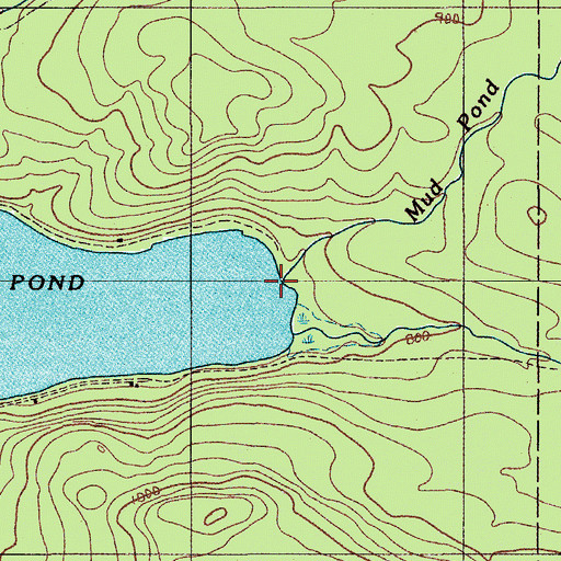 Topographic Map of Mud Pond Stream, ME