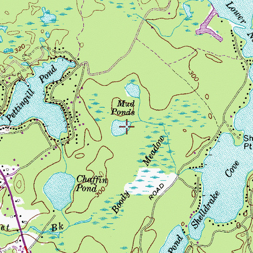 Topographic Map of Mud Ponds, ME