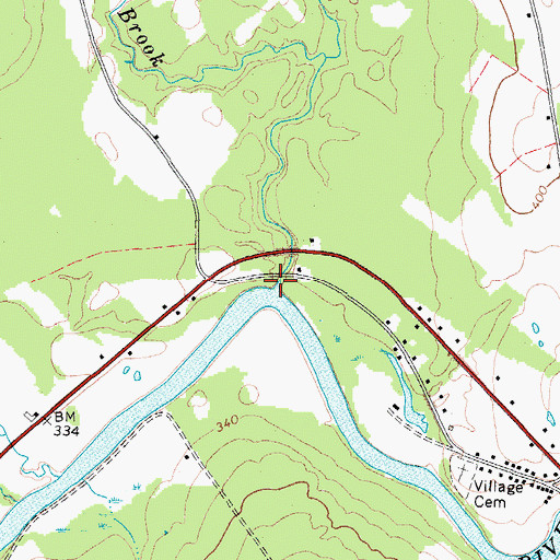 Topographic Map of Muddy Brook, ME