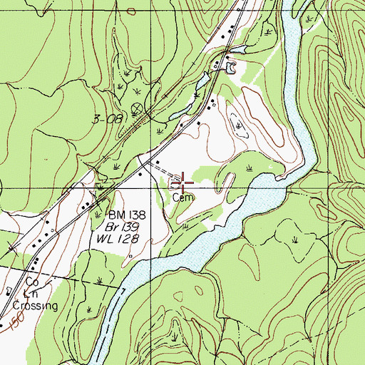 Topographic Map of Mudgett Cemetery, ME
