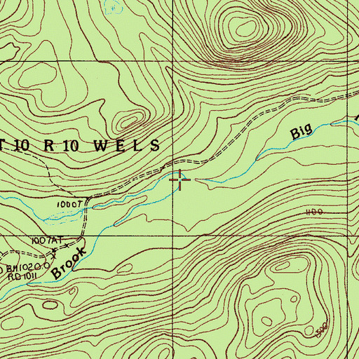 Topographic Map of Mule Brook, ME