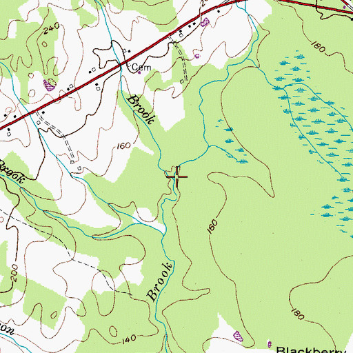 Topographic Map of Mulloy Brook, ME