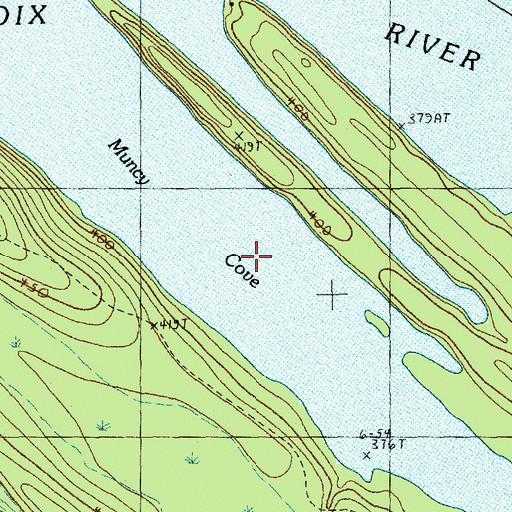 Topographic Map of Muncy Cove, ME
