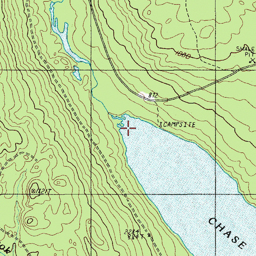 Topographic Map of Munsungan Brook, ME