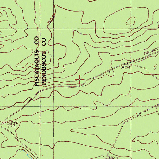 Topographic Map of Munsungan Lake Tote Road, ME