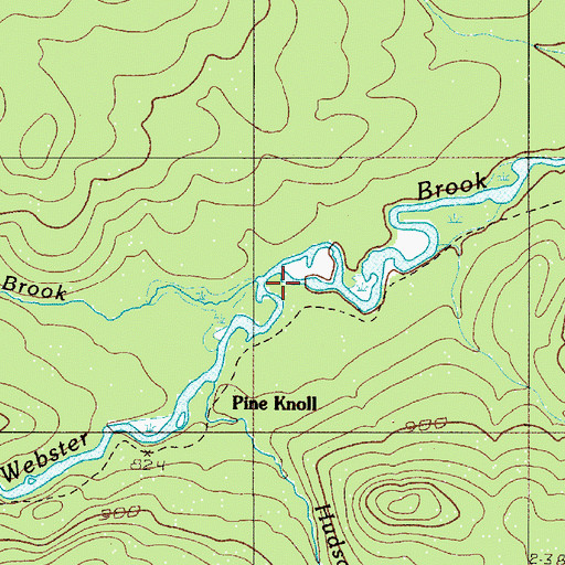 Topographic Map of Murphy Brook, ME
