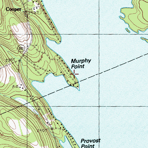 Topographic Map of Murphy Point, ME