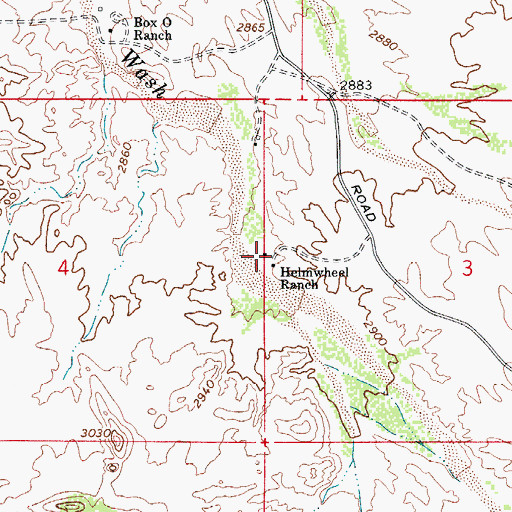 Topographic Map of Helmwheel Ranch, AZ