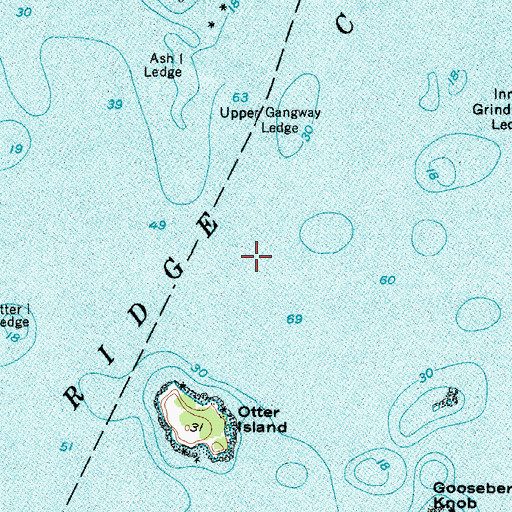 Topographic Map of Muscle Ridge Channel, ME