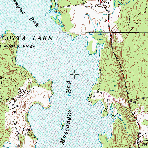 Topographic Map of Muscongus Bay, ME