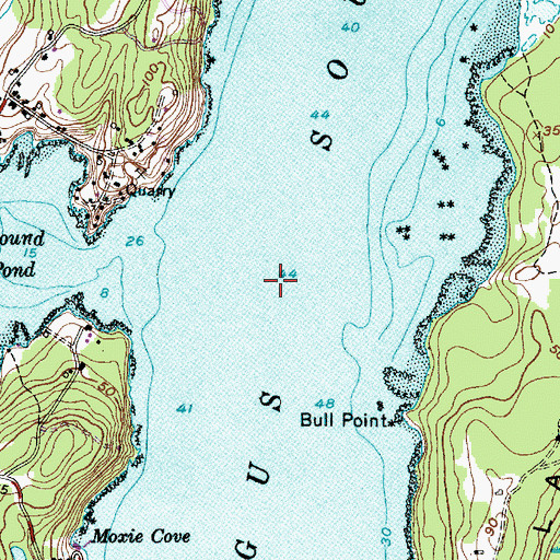 Topographic Map of Muscongus Sound, ME