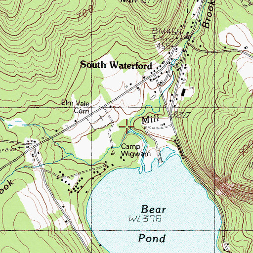 Topographic Map of Mutiny Brook, ME