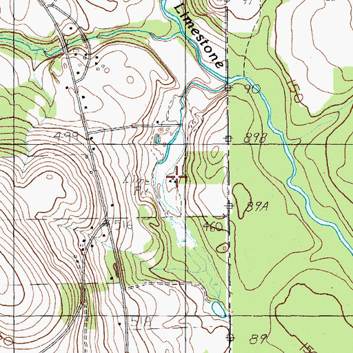 Topographic Map of Nadeau Pond, ME