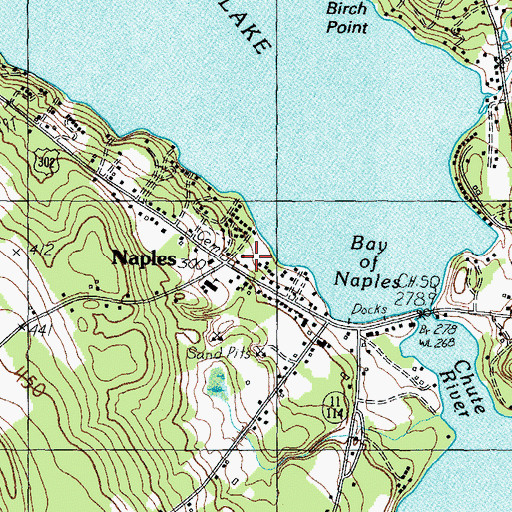 Topographic Map of Naples, ME