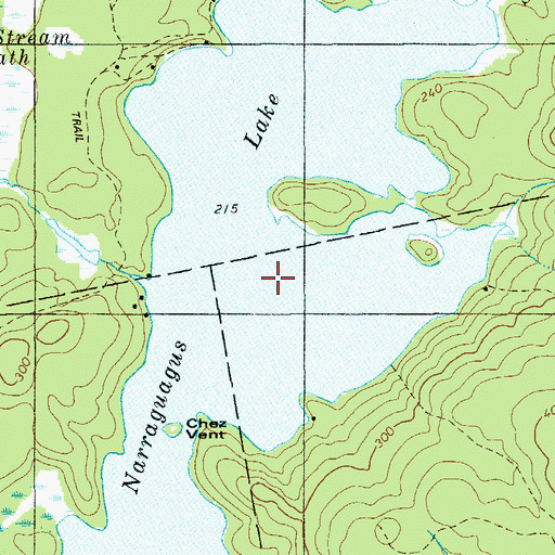 Topographic Map of Narraguagus Lake, ME