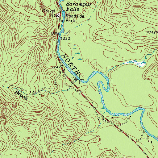 Topographic Map of Nash Brook, ME