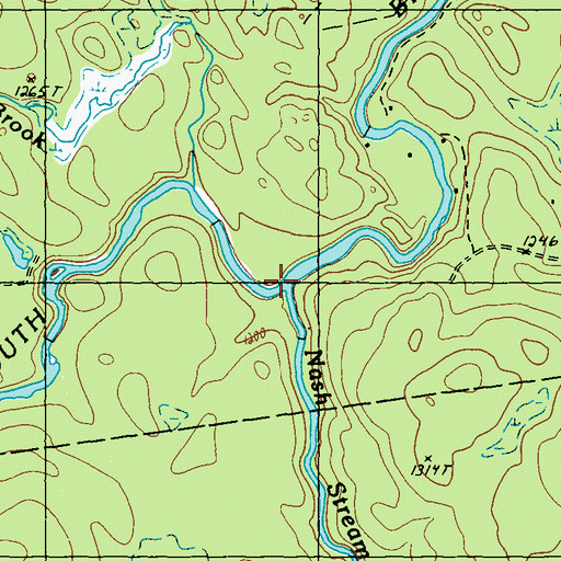 Topographic Map of Nash Stream, ME