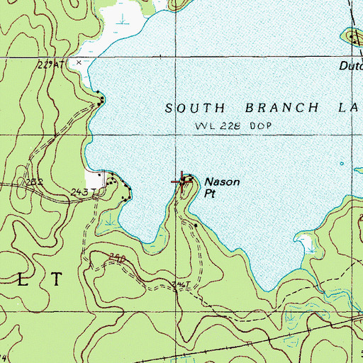 Topographic Map of Nason Point, ME